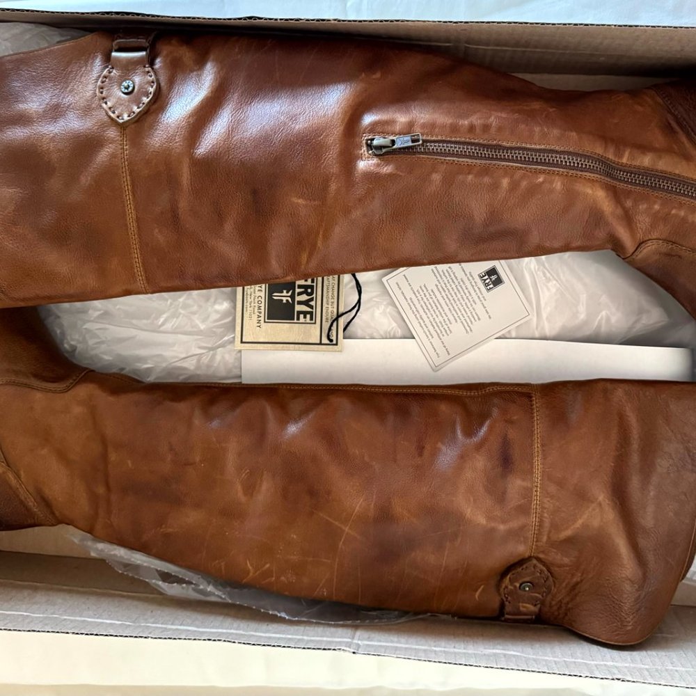 Frye Over the Knee Riding Boots (Brown Leather)